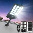 Solar Street Light with Remote, Waterproof Motion Sensor Flood Light, Dusk to Dawn Outdoor Security Lighting for Yard, Garden, Pathway (1 Pack)