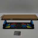 Solid Push Up Board 15 in 1 Home Workout Equipment Multi-Functional Pushup Stands System Fitness Floor Chest Muscle Exercise Professional Equipment Burn Fat Strength Training Arm Men & Women Weights (M2-Black Handle)