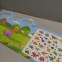 Reusable Sticker Books for Kids, Travel Removable Toddler Dinosaur Sticker Books for 3 4 5 Year Old Girls Boys Birthday Gifts Educational Learning Toys (1 Pack (Dinosaurs))