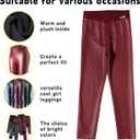 6 Pack Girls Leggings Faux Leather Legging for Girls High Waisted Stretch Pants Kids PU Leather Pants Tight (4-5T, Multicolor)