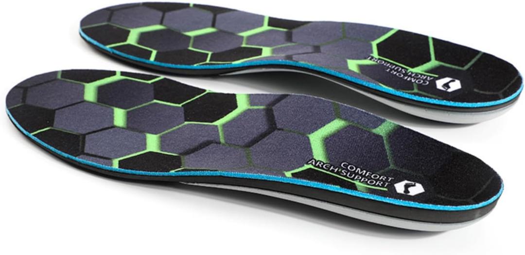 XINIFOOT High Arch Support Insoles, Orthotics Running Insoles for Arch Pain - Pronation - Metatarsalgia Pain Relief, Plantar Fasciitis Shoe Inserts for Women (Green 1 Pair)