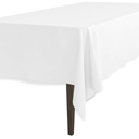 LinenTablecloth 60 x 102-Inch Rectangular Polyester Tablecloth White