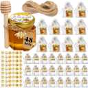 48 Pack Small Glass Jars with Lids, 1.5 oz Mini Honey Jars, Candle Jar for Candle Making for Gifts, Crafts, Spices, Wedding, Party Favors