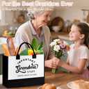 Awfrky Grandma Gifts for Grandma Birthday Gifts, Unique New Grandmother Gift from Grandkids, Gigi Gift for Grandmas, Best Grandmas Presents Tote Bag Makeup Bag for Christmas Mothers Day