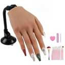 Nail Trainning Practice Hand with Clamp, Acrylic Nail Technician Manicure Supply, False Fake Hands for Nail Manicure, Best Manicure DIY Print Practice Tool (1 Count (Pack of 1))
