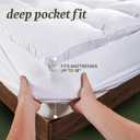 Beckham Hotel Collection Full Size Hybrid Mattress Protector & Pad - Extra Padded, Thick, Plush, & Fitted Mattress Topper for Bed - Quilted Pillow Top Mattress Cover