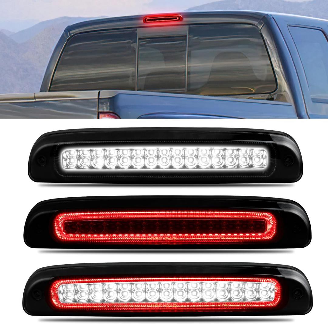 Smoke Lens LED Third Brake Light Cargo Lamp Replacement with Quick Flash Option Compatible with 1999-2016 F250 F350 Super Duty, 1993-2011 Ranger