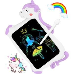 CHEERFUN LCD Writing Tablet for Kids Toys 10'' Toddler Unicorns Toys Gifts for Girls Age 3-8 Erasable Doodle Board Mess Free Drawing Pad Birthday Gift Ideas Christmas Stockings Easter Basket Stuffers