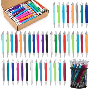 50 Set Operation Christmas Gift Bulk Ballpoint Pens Retractable Point Pens with Black Ink Inspiration Gifts for Kids, Back to School, Christmas