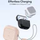 ESR AirPods 4 Case, Compatible With 4th Generation (2024) (USB-C), MagSafe, Drop Protection Cover With Lanyard, Magnetic Lid Lock, Orbit Hybrid, Desert Titanium