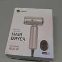 slopehill Dual Voltage Travel Mini Hair Dryer, Lightweight Ionic Blow Dryer, Professional Fast Drying, Compact Portable Quiet Hairdryer with Magnetic Diffuser for Women, International European 100-240V (Stone)