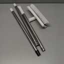 MEIBEI Floor Scrub Brush with Long Handle 54" Stiff Bristle Shower Deck Brush, Adjustable Stainless Metal Handle for Cleaning Tile, Bathroom, Tub, Bathtub and Patio