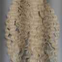 Curly Braiding Hair 300g,Platinum Blonde Ocean Wave Crochet Hair Extensions for Women,Long Synthetic Loose Deep Wave Wavy Twist Hair for Boho Braids