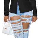 DINGANG Women's Casual Blazers Open Front Puff Sleeve Work Office Jackets Blazer (X-Large, Black)