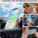 JJL for iPhone Air Case with 2 Pack Screen Protectors, Compatible with MagSafe, Full Camera Protection, Slim Translucent Matte Magnetic Phone Cover for iPhone 17 Air, Sky Blue