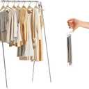 Travel Garment Rack,Portable and FoldableFolding Clothes Rack for Dance,Travel,Camping, Drying,RV, Indoor,Outdoor. A Collapsible Mini Clothing Rack.