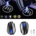Car Door Lights,2Pcs Car Door LED Logo Projector Lights,Rechargeable Wireless Door Step Courtesy Welcome Lights Shadow Ghost Lights Fit for All Cars (For TT-OYOO-TA)