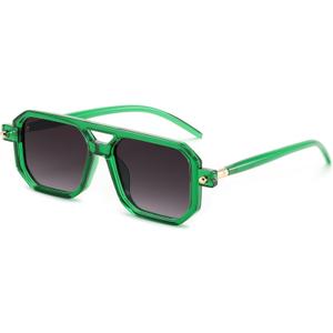 FEISEDY Vintage Square 70s Flat Aviator Sunglasses Women Men Classic Retro Stylish Frame UV400 Sunglasses B2622