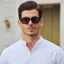 STGATN Retro Square Polarized Sunglasses for Men, UV400 Protection Sun Glasses, Trend Acetate Frame Shades