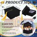 Spakon 1 Pcs 2026 Graduation Cap Gift Box Graduation Party Favor Candy Card Boxes Sturdy Black Cap Grad Candy Box with Tassel Craft DIY Gift for 2026 Grad Party Favor Supply Guest (7.87 x 7.87 Inch)