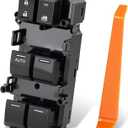 35750-T0A-A11 24 Pins Master Power Window Switch Compatible with 2014-2017 Honda CR-V 2.4L with Removal Tool Orange Replace 35750T0AA11