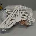 Smartor Kids Velvet Hangers 50 Pack, 14 Inch Premium Non Slip Kids Felt Hangers for Closet, Space Saving Toddler Clothes Hanger for Youth's Childrens' Clothes (Rose Gold Hook)- White