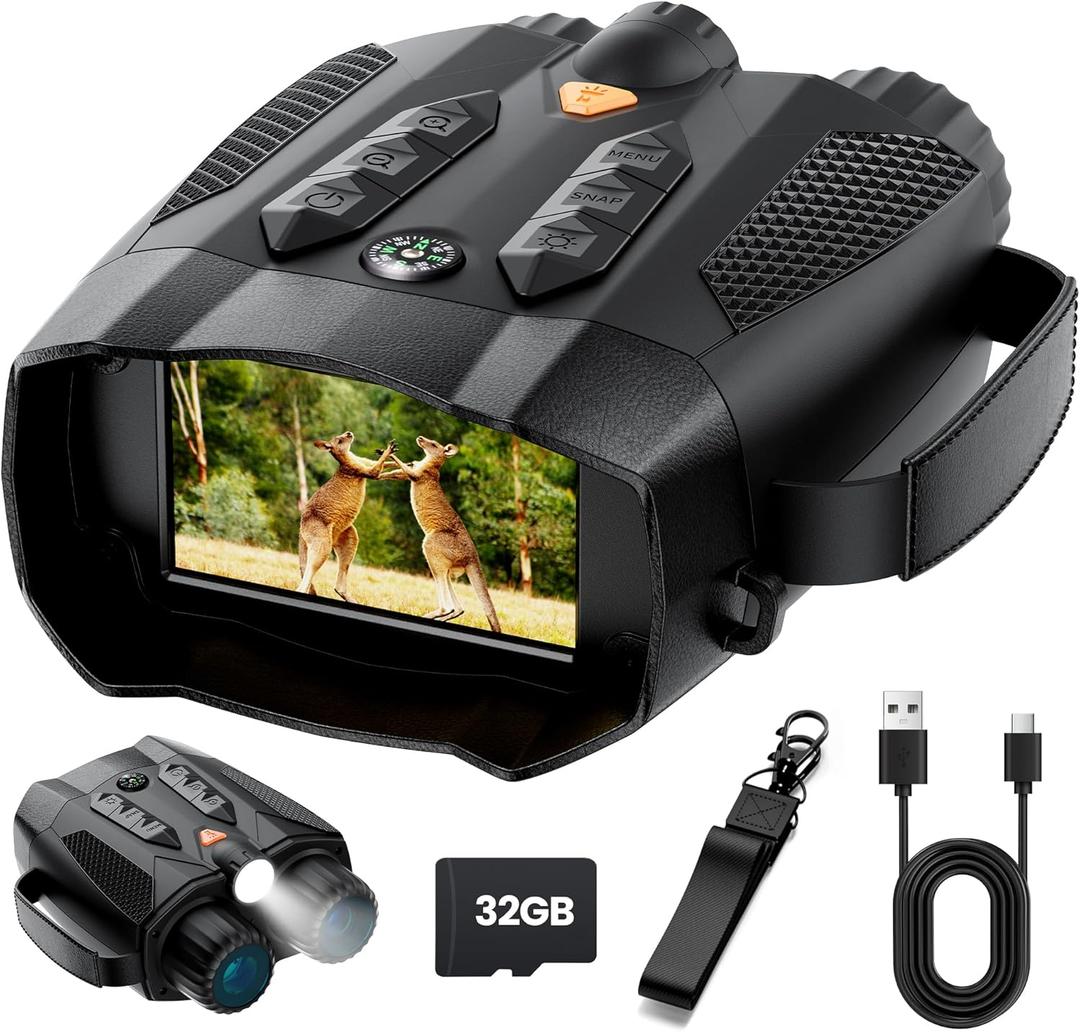 Night Vision Goggles for Adults 4k: Tactical Binoculars with Camera - Infrared Goggles for Hunter - Digital Electronics Gift - Hunting Gifts for Men/Dad/Husband - Cool Tech Gadgets for Camping/Boating