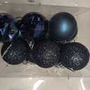 Navy Blue 1.6" Small Christmas Balls Christmas Tree Decoration Ornaments Shatterproof Hanging Balls for Birthday Halloween Holiday Wedding Decorations Set of 36pcs