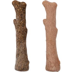 Outward Hound Dogwood Wood Durable Dog Chew Toys, Real Wood & Calming Hemp, 2-Pack, Medium (Medium (Pack of 2), Dogwood & Calming (2-Pack))