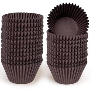 qiqee 300 Count Jumbo Cupcake Liners Coffee Muffin Liners Food Grade Jumbo Size Baking Cups Paper No SmellsLarge Size