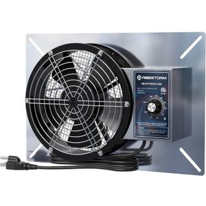 Abestorm 540CFM Crawlspace Ventilation Fans IP-55 Grade Basements Vent Fan 8.7 inches Ventilator Fan with Freeze Protection Thermostat Dehumidistat for Crawl Space Basement Attic Garage, Exhaust