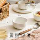 S&Q'S CERAMICS Ceramic Small Bowls for Kitchen, Set of 6, 9 ounces Small Ceramic Bowls for Condiments, Dipping, Side Dishes (Glazed Matte Off-White)