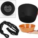 GARDIFE 10 Inch Hanging Planters with Macrame Plant Hanger for Indoor and Outdoor Plants, 1 Pack Large Self Watering Hanging Plant Pot with Basket Flower Pot with Drainage Hole, Black