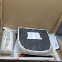 Nathan James Dahlia Counter Height Chair, Boucle Upholstered Modern Barstool with Back, Mid-Century Metal Legs and Padded Cushion for Kitchen, Island and Bars, Light Cream Boucle/Black