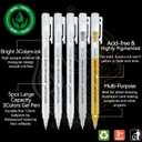 4 x Gold Silver White Gel Pens, 5 Pack, 1 mm Extra Fine Point 3 Colors Gel Ink Pens Set, Opaque White Archival Ink Pens for Black Paper Drawing, Sketching, Illustration, Card Making (Multicolor)