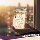 Christmas Gift for Sister  Mason Jar Night Light, LED Glass Jar with Rustic Twine & "For You" Tag, Sentimental Keepsake Lamp, Sister Gifts from Sister or Brother, Cute Home Dcor, Birthday. (Stellar)