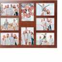 5x7 Picture Frame Collage for Wall Decor-Large Size 8 Openings Brown Picture Frame Wall Decor Multiple Photo Collage Frames for Wall Mounting Vertically or Horizontally- Home and Family Display