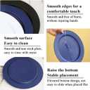 Berglander Plastic Plates Set of 12 Pieces 10", Mutil Color Reusable and Unbreakable Flat Dinner Plates, Salad Plates, Pasta Bowls, Dishes Set Easy to Carry for Home, Garden, Picnic, Camping