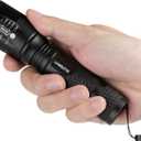 JARDLITE LED Emergency Handheld Flashlight, 4 Pack, Adjustable Focus, Water Resistant with 5 Modes, Best Tactical Torch for Hurricane, Camping, Dog Walking