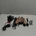 ANIEKIN 5 in 1 Curling Iron Set, Fast Heat Up Curling Wand from 3/8 to 1 1/4 Inch and a Thermal Brush Come with, Dual Voltage Hair Curler for Women All Hair Types and Travel Use, Gifts for Women (Rose Gold)
