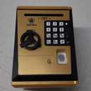 Kids Safe Bank with Fingerprint Password Talking ATM Piggy Bank for Real Money Toy Gift for 5-14 Years Old Boys Girls (Golden)