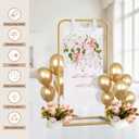 Wedding Welcome Sign Stand, Adjustable Welcome to Our Wedding Sign Holder,Heavy Duty Easel Stand for Sign, Wedding Seating Chart Stand, Easel for Display (Gold)