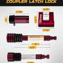 RETRUE Keyed Alike Trailer Lock Set Tow & Store Lock Kit Include Universal Coupler Lock & Dual Hitch Receiver Pin Lock & Trailer Tongue Lock, Red