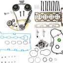 9-4201S Timing Chain Kit w/Water Pump w/Head Gasket Set for 2009-2017 Chevy Captiva Cobalt Equinox HHR Malibu, for Buick Lacrosse Regal Verano, for GMC Terrain, Pontiac 2.4 2.2L Ecotec