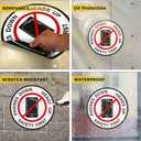 Phones Down Heads Up Stickers Vinyl 12 Inch Self-Adhesive Safety First Sign Waterproof Floor Decals for Office Warehouse 10 PCS