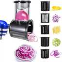 Stainless Steel Slicer Shredder Attachment for Kitchen Aid Stand Mixer with Detachable 5 Blades for Cheese Grater, Vegetable Shredder, Salad Maker, Food Slicers Chopper Powder Grinding