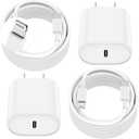 Essri Phone Charger Fast Charging 10 FT,2-Pack 20W PD USB C Block with iPhone 14 13 Charger Cable 10 Foot, Compatible with iPhone 14 Pro 13 Pro Max 12 11 Pro Mini (White)