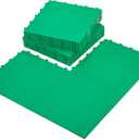 InOut Flooring 8 Green Tiles - High Durability Colored Flooring - Interlocking Versatile Training Surface - Indoor&Outdoor, Dance Floor, Basketball, Multi Sports