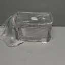 mDesign Plastic Stackable Box Home, Office Supplies Storage Organizer Box with Attached Lid - Holder Container for Note Pads, Gel Pens, Staples, Dry Erase Markers, Tape - 6.5 Inches High - Clear