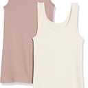 Amazon Essentials Womens Slim-Fit Tank Top (X-Small, Beige/Brown)